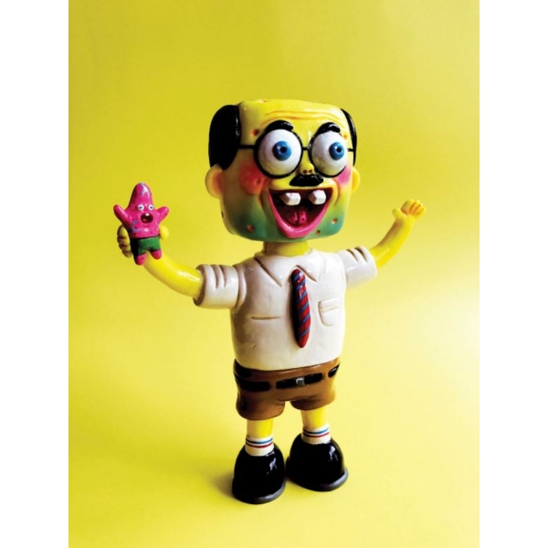 〔超限量 設計師玩具] Dehara Spongebob x Unbox  海綿寶寶老頭
