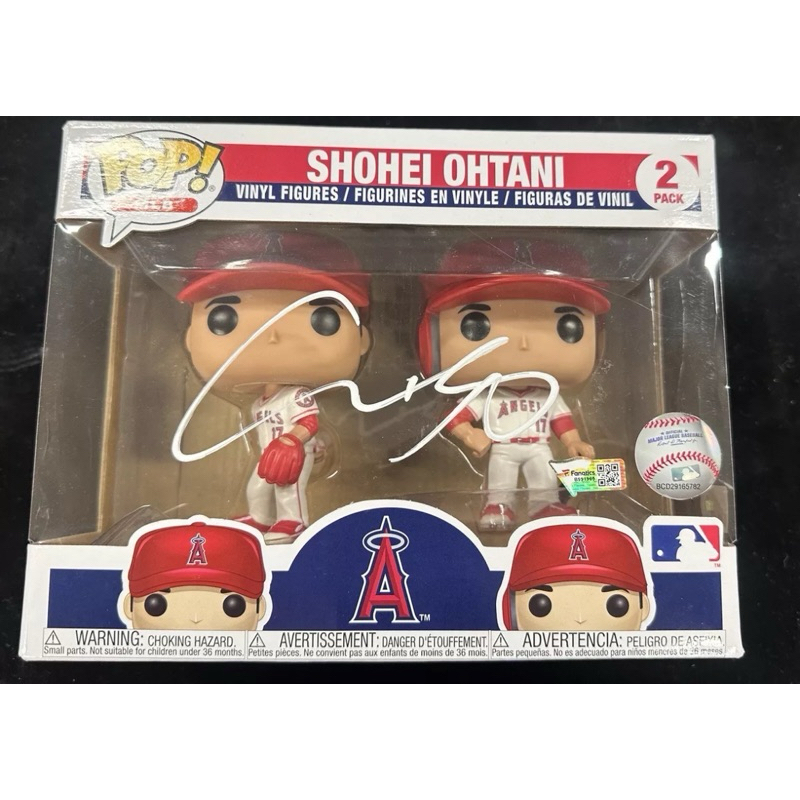 [大谷球迷看這裡] 大谷翔平 funko 公仔簽名 限量100 簽名有認證 盒子有損