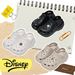 【Disney 迪士尼】迪士尼女鞋 6cm超厚底立體造型飾釦洞洞鞋 雲朵布希鞋 迪士尼正版授權