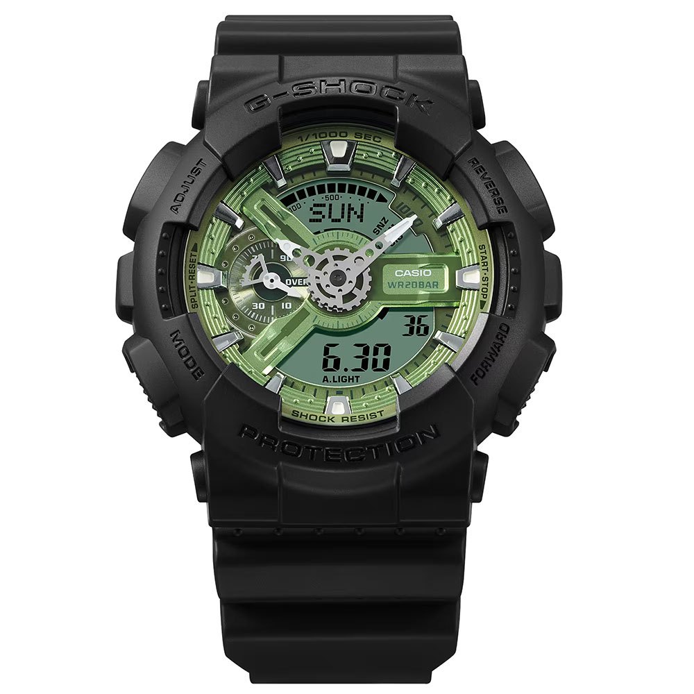 CASIO 卡西歐 G-SHOCK 鼠尾草綠 雙顯電子錶 (GA-110CD-1A3)