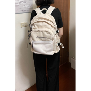 📌二手📌 韓國代購 Roidesrois OH OOPS BACKPACK後背包 機能多內袋多口袋 背包 肩背包 奶白色
