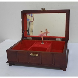 木製 旋轉芭蕾舞女孩 音樂盒/珠寶盒/飾品收納盒