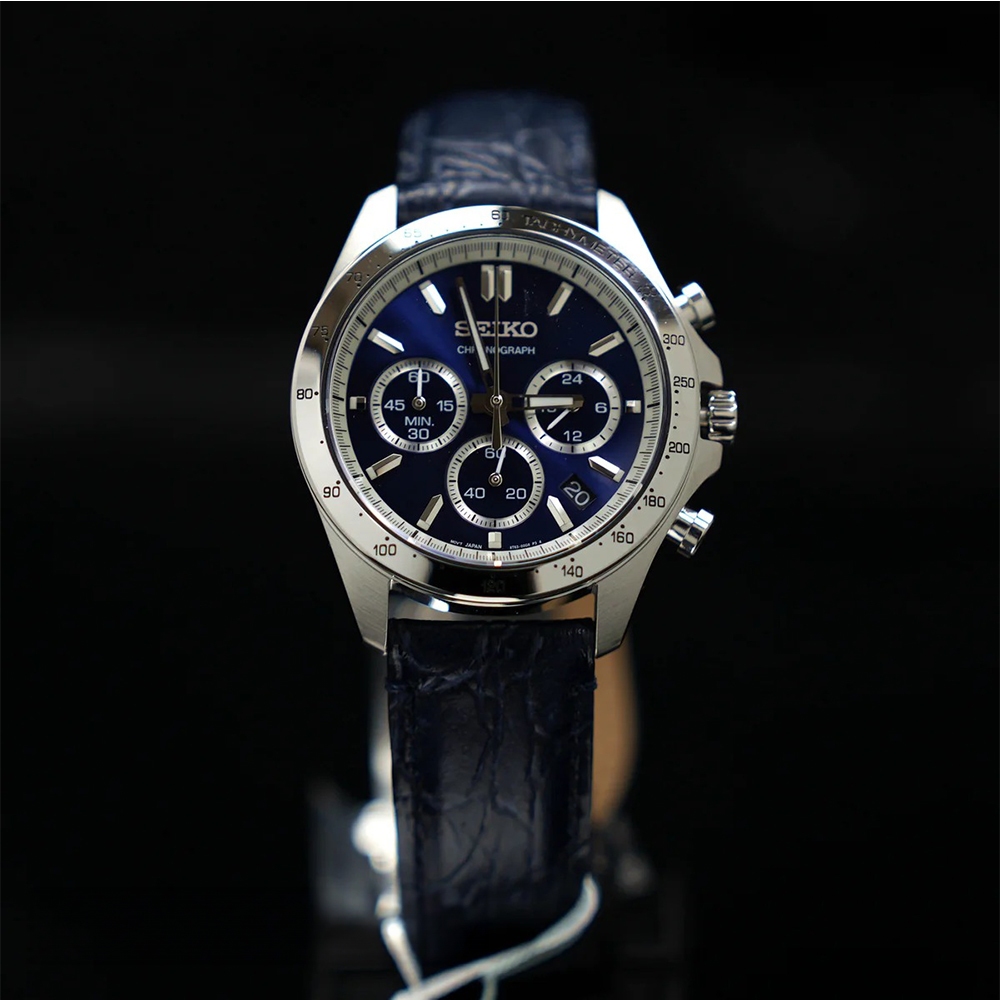 【WANgT】SEIKO 精工 SPIRIT系列 SBTR019 日本國內販售款 熊貓 三眼計時 皮革錶帶 石英 男士