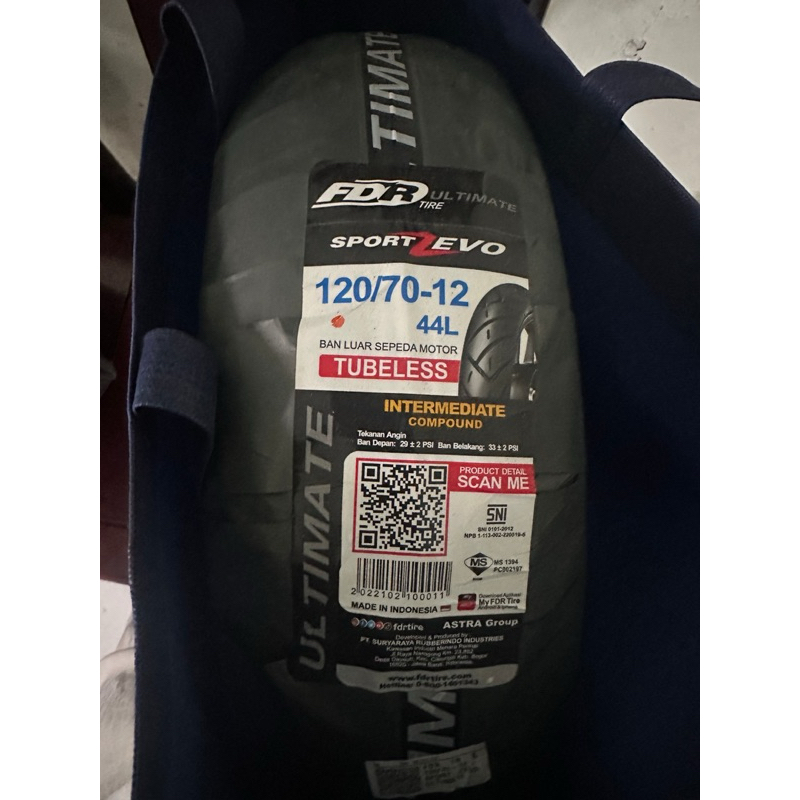 FDR Sport ZEVO (110/70-12 Tubeless）耐超半熱熔性能輪胎