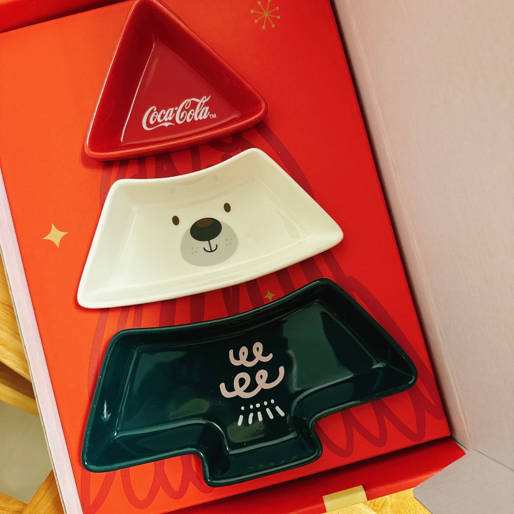 &lt;木木·仕事部屋 Mu Mu Studio&gt; 可口可樂 可樂 聖誕餐盤 瓷盤 禮盒 北極熊 無可樂只有餐盤 限定 絕版