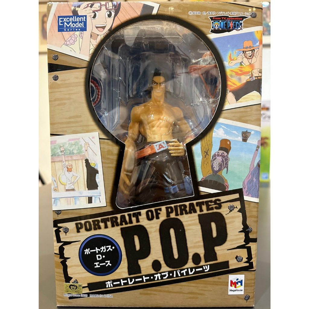 絕版老物 日版金證 2005初版 POP P.O.P. 火拳艾斯 Megahouse