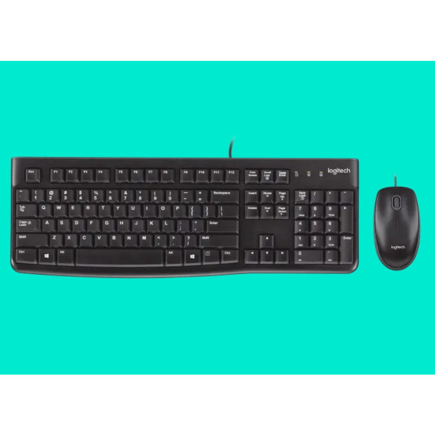 Logitech 羅技 MK120 有線鍵盤與滑鼠組合 黑(全新公司貨)-已過保