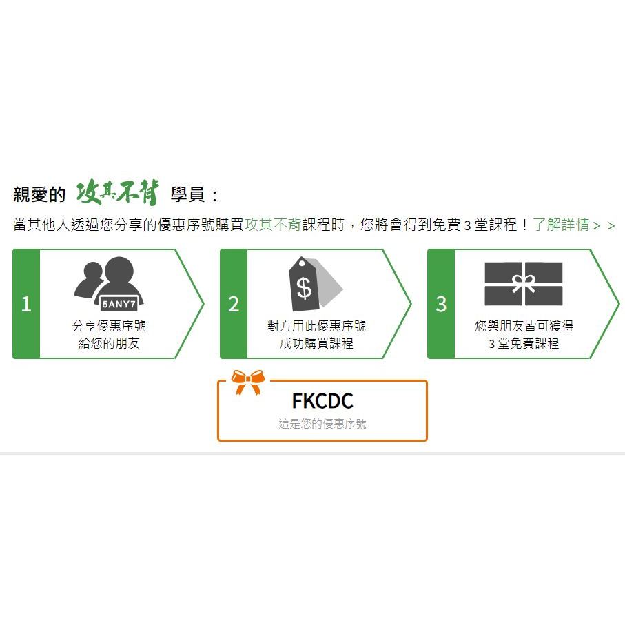 希平方 攻其不背 加贈3堂課序號：FKCDC