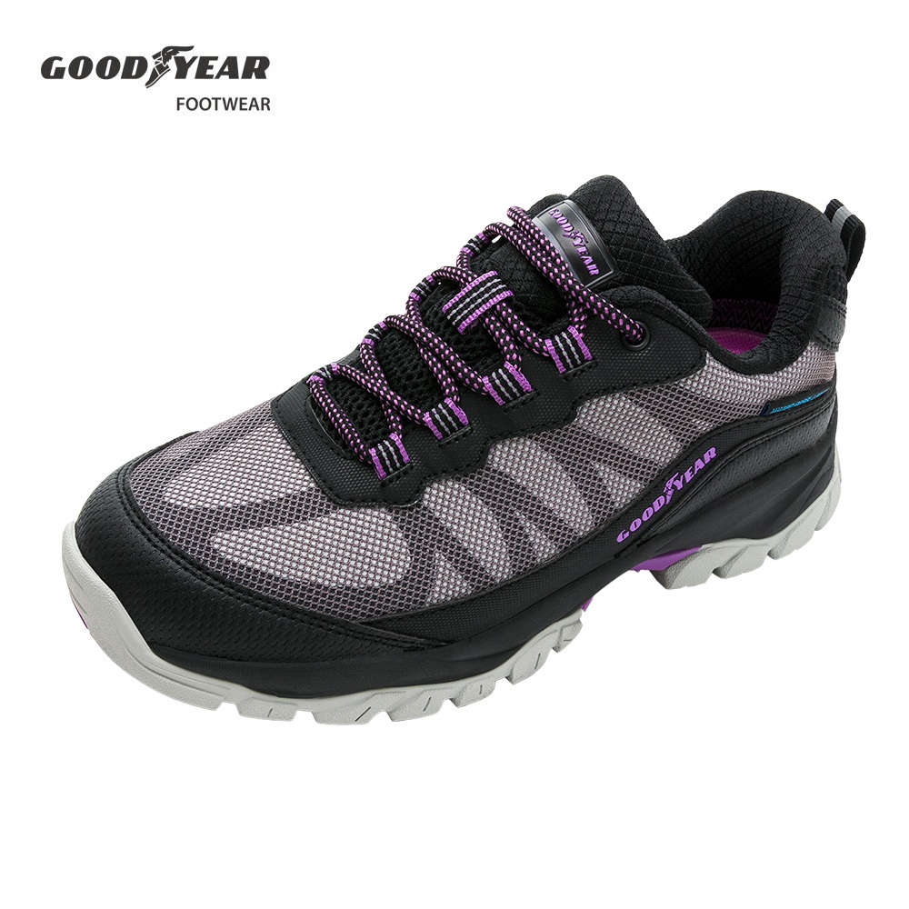 GOODYEAR 固特異【戶外趣W3】女款 郊山 健行鞋 登山鞋 防水 耐磨-黑/藍