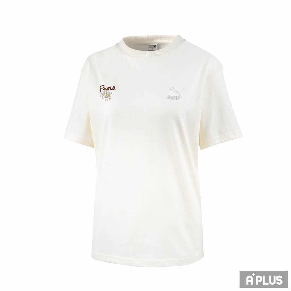 PUMA 女 圓領T 流行系列Classics花蕊短袖T恤 白色 -62581165