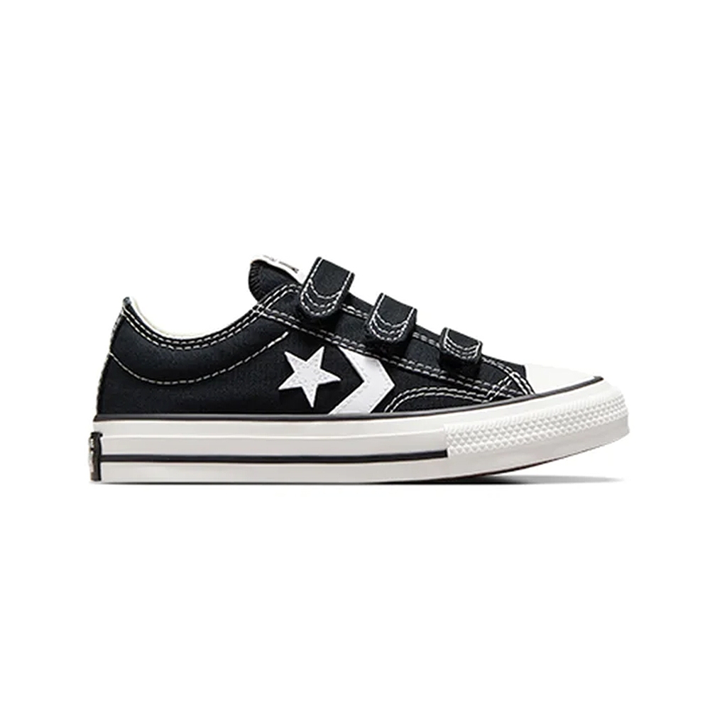 CONVERSE STAR PLAYER 76 3V OX 低筒 休閒鞋 童鞋 中大童 魔鬼氈 黑色 A06892C