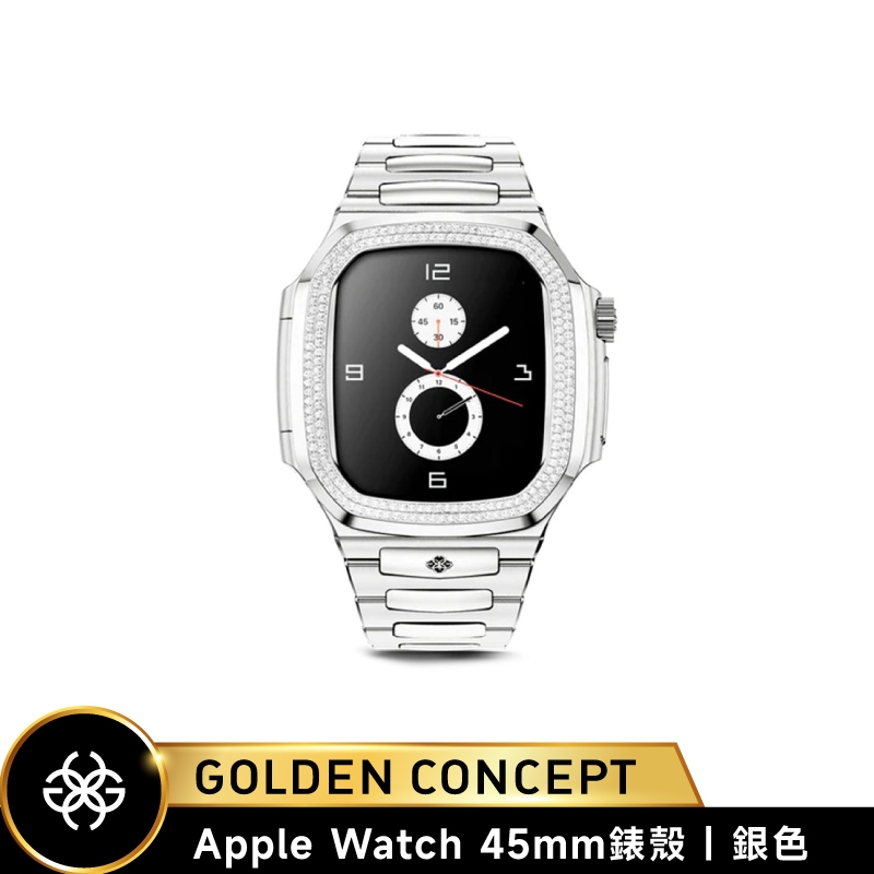 Golden Concept Apple Watch 45mm 銀錶框 銀不銹鋼錶帶 WC-ROMD45-SL