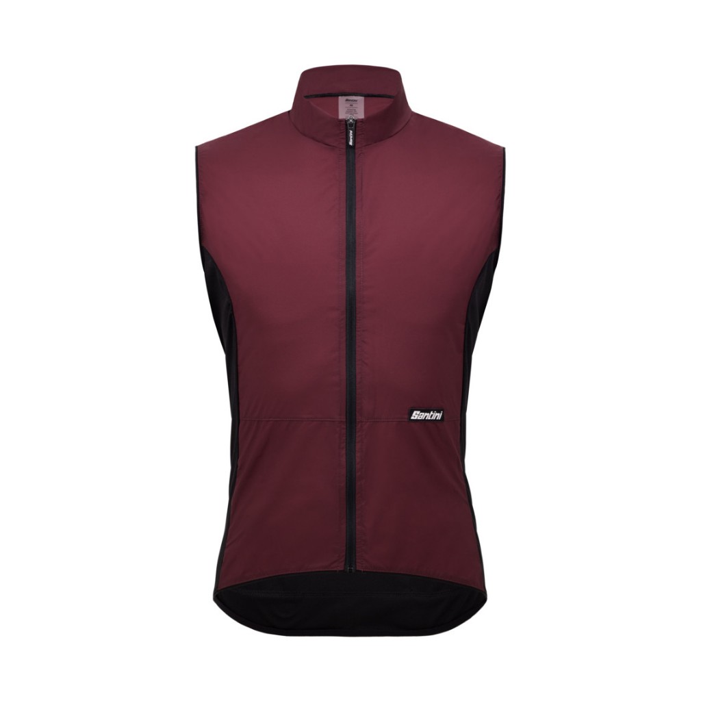 【Santini】TRAIL - WIND VEST 林道｜可攜式防風背心｜酒紅