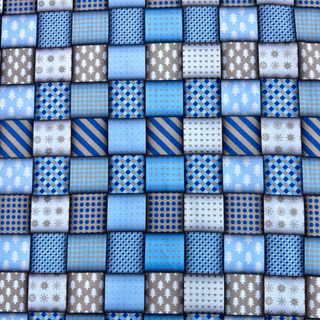 【大同布行】平織薄棉 棉布 100%純棉布 薄棉 藍色 格子 適用於布包、抱枕、手作、桌巾、手作、門簾、布置、布料