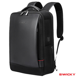 SWICKY 超大筆電收納空間 雙肩電腦後背包 USB 防潑水 後背包 透氣後背包 (366-8821-01)
