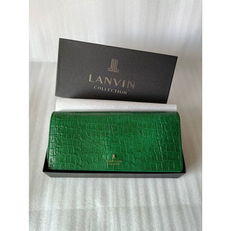 Lanvin 綠色古董皮夾