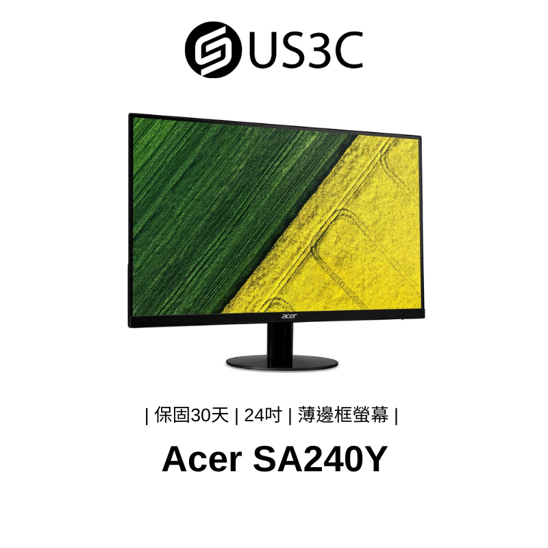 Acer SA240Y 24吋 1920X1080 FHD 薄邊寬螢幕 超廣視角 D-SUB/HDMI 二手品