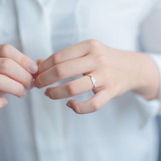 純銀戒指 戒指 開口戒指 可調式戒指 線戒 細戒指 女生戒指 食指戒指 簡約戒指 925純銀戒指 靜謐葉子戒指 Muer