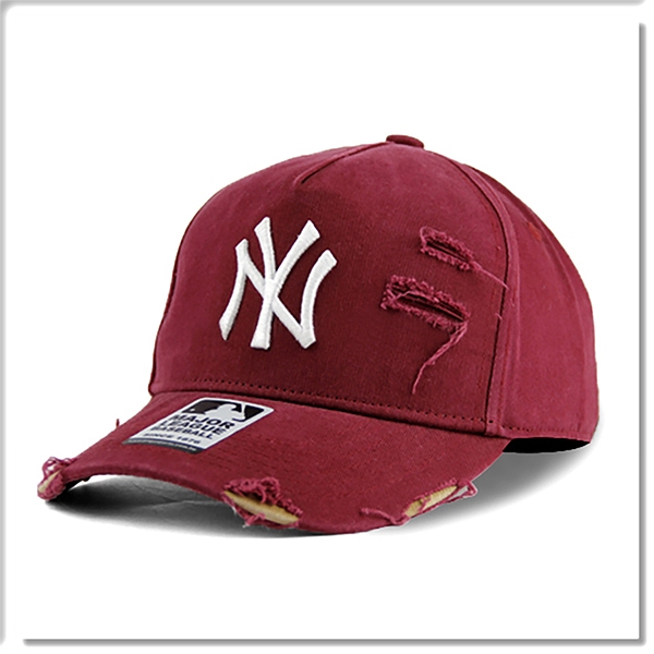 【ANGEL NEW ERA 】MLB Old Fashioned Cap NY  紐約 洋基 酒紅 水洗 破壞 卡車帽