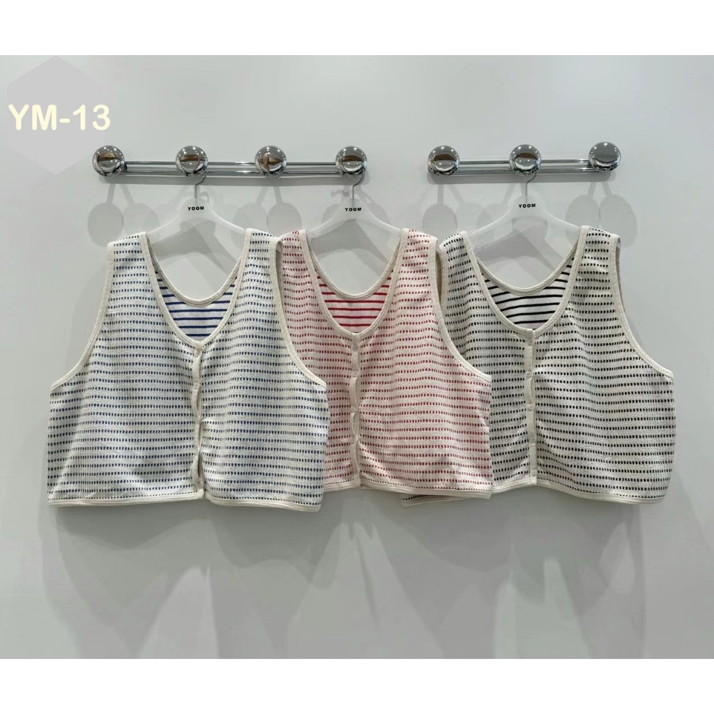 （預購）YM-13 1130401⭐️韓國YOOM女裝-兩面穿條紋背心⭐️