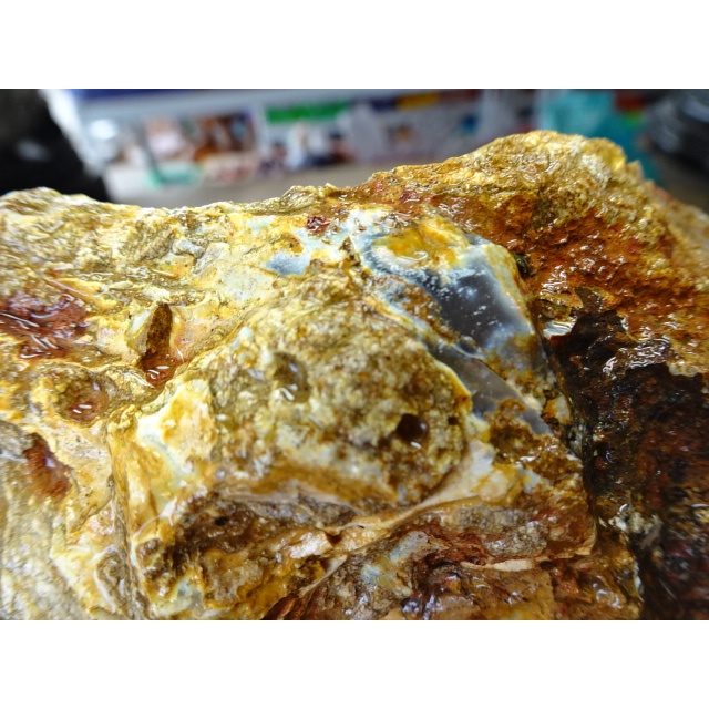 《藍金寶石玉石批發區》→〈原石系列〉→水洗白皮層色深清透紫玉髓原礦〈2700公克→BX278