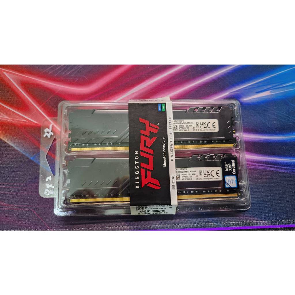 金士頓 HyperX FURY DDR4-3200 16GB (8*2) 桌上型記憶體 FURY Beast 獸獵者