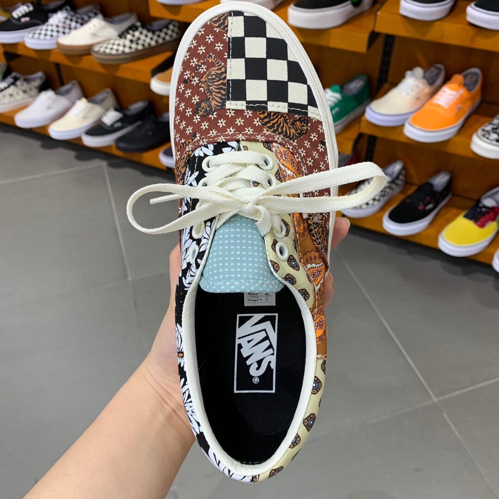 VANS ERA TIGER PATCHWORK 變形蟲 腰果花 棋盤格 滑板鞋