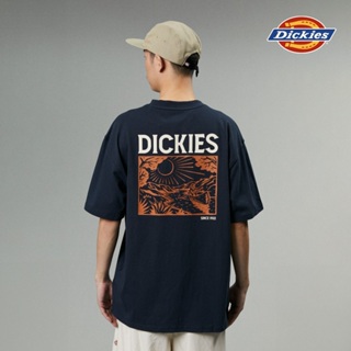 Dickies男女款深海軍藍純棉背面大圖案印花休閒短袖T恤|DK012928DNX