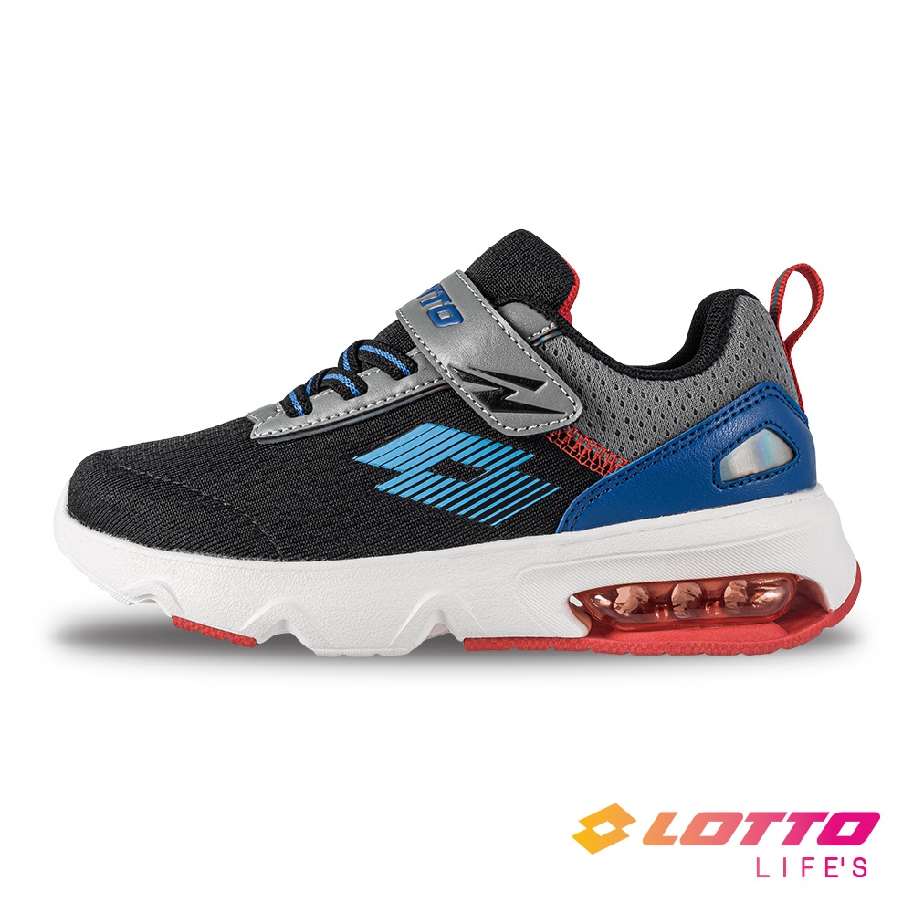 【LOTTO 義大利】童鞋 ARIA' LITE  氣墊跑鞋(灰藍紅-LT4AKR5946)20~23CM