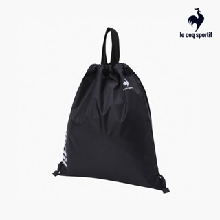 【LE COQ SPORTIF 法國公雞】輕便實用運動束口後背包-男女款-黑色-LKT03102