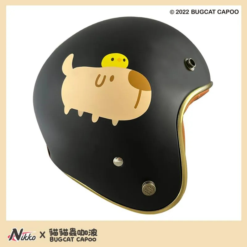 Nikko Helmet N401 咖波狗狗款 3/4罩安全帽 復古帽 騎士帽