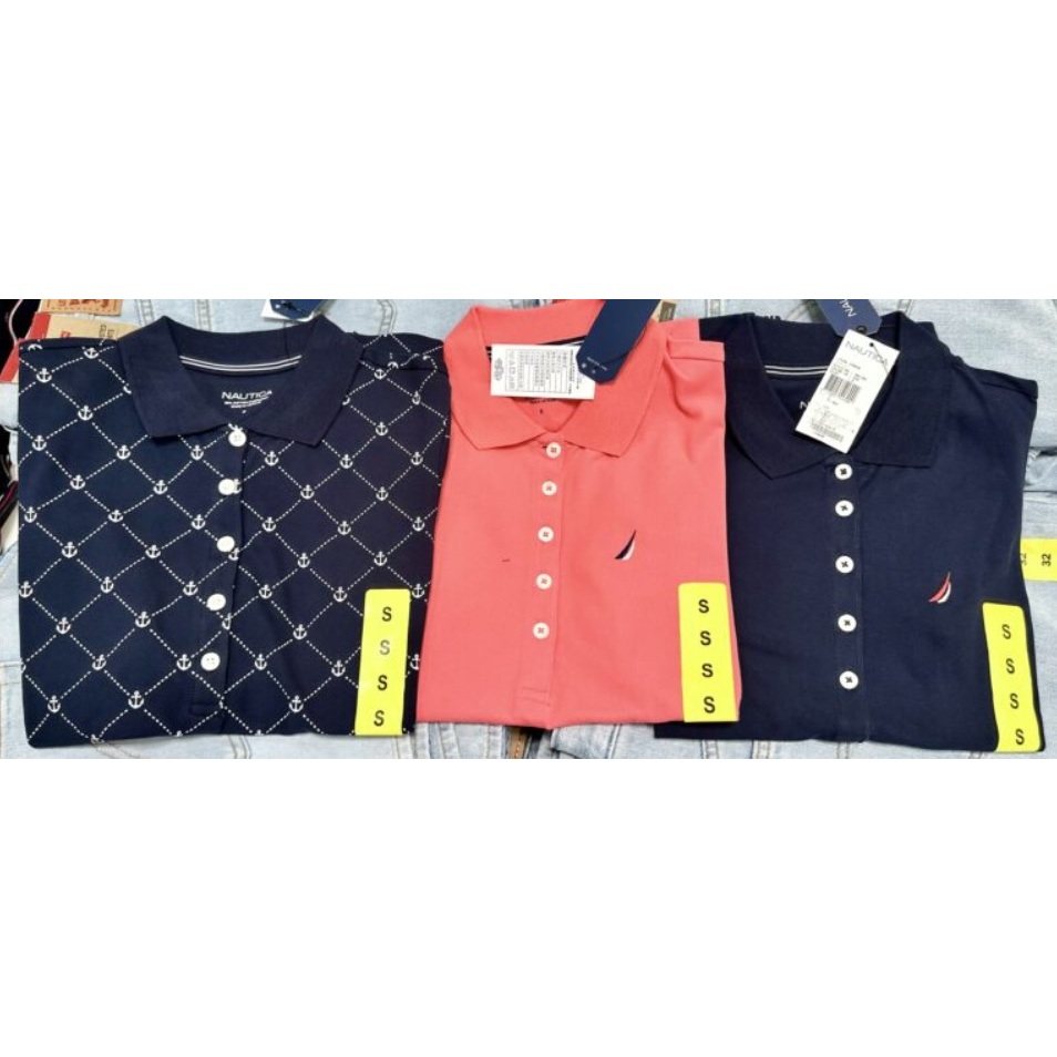 💃摩登黑妞💃 NAUTICA 女短袖POLO衫 展示品#129640