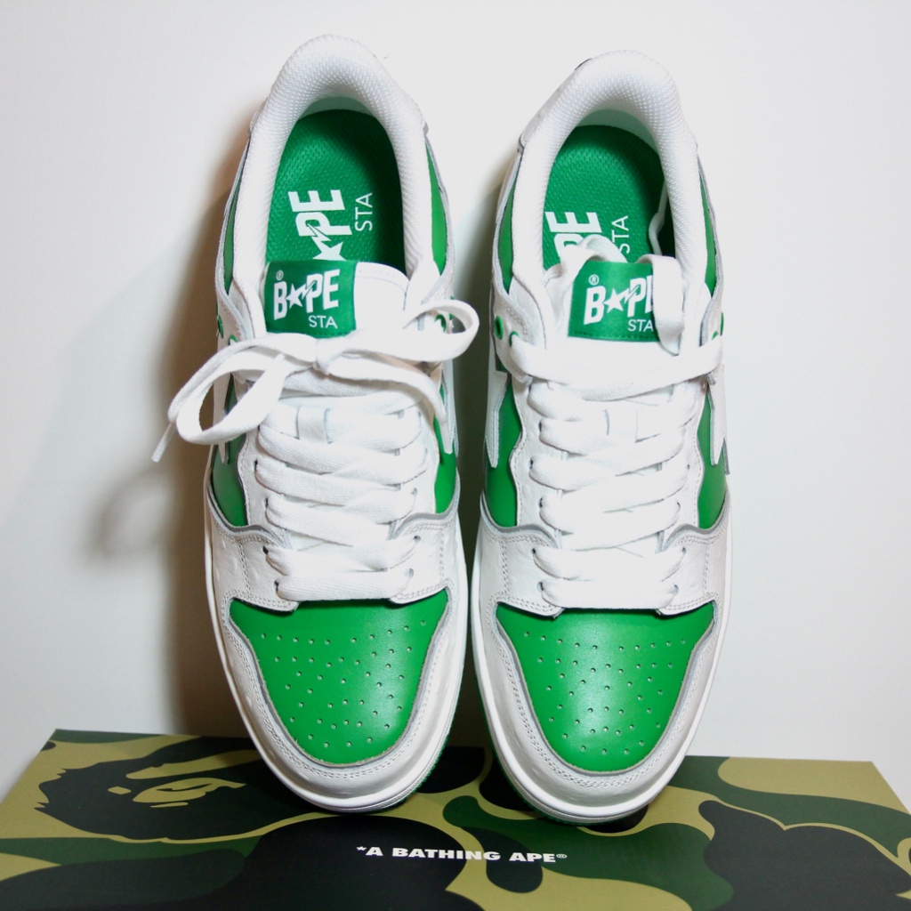 【全新】BAPE STA 綠白 流星閃電鞋 現貨在台