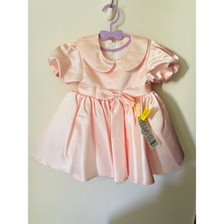 寶寶禮服寶寶洋裝小童粉色短袖洋裝
