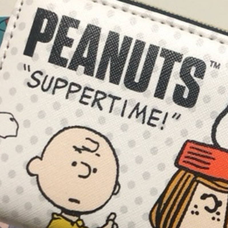 日本 卡通 史努比 Snoppy Peanuts 正版授權 皮夾 長夾 荔枝皮紋 拉鍊長夾