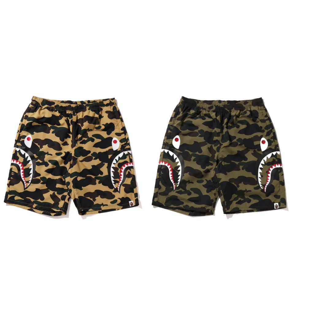 預購 全新 BAPE 鯊魚海灘褲 1ST CAMO SIDE SHARK BEACH SHORTS