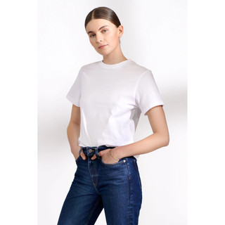 Bread & Boxers Crew-Neck Cotton 純有機棉女用圓領Ｔ- 白 上衣 素t 短袖上衣