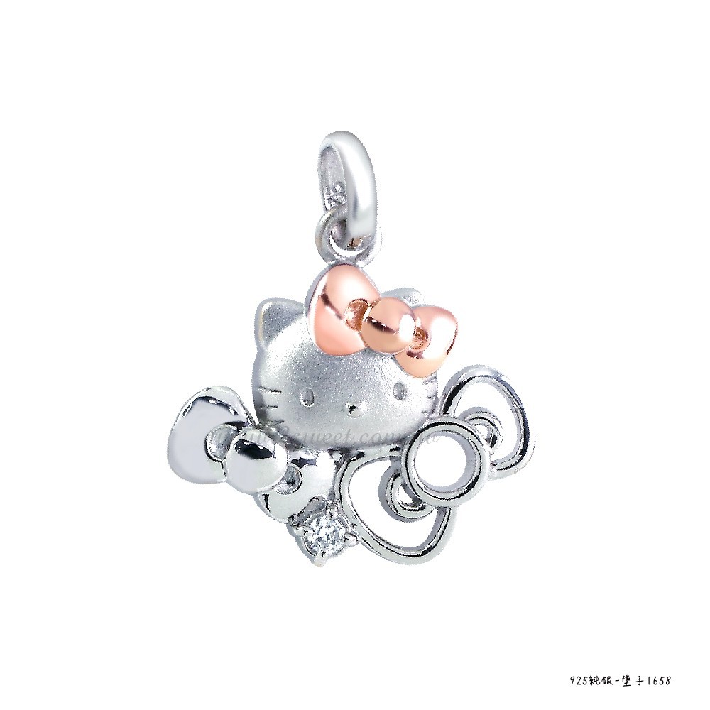 Hello Kitty 純銀項鍊 PEV-1658 晶漾金飾鑽石JingYang Jewelry