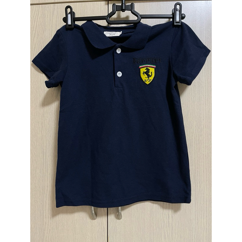 極新 兒童帥氣Ferrari POLO衫（13）深藍
