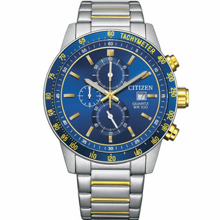 CITIZEN 星辰 不鏽鋼計時 石英錶 AN3684-59L