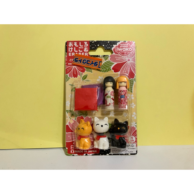 日式 娃娃 榻榻米 貓咪 造型 橡皮擦 擦子 擦布 可當微型模型玩具