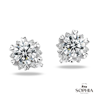 【SOPHIA 蘇菲亞珠寶】費洛拉 20分 18K金 鑽石耳環