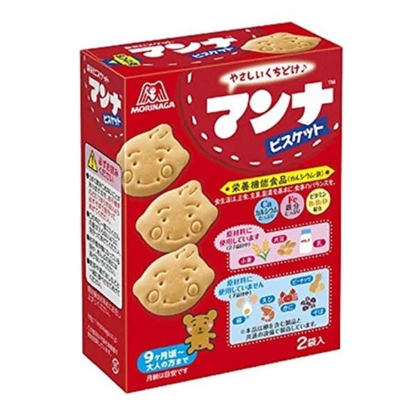 +爆買日本+ 森永製果 MORINAGA 森永嬰兒牛奶餅乾-7個月以上幼兒造型餅 2袋入86g 寶寶磨牙餅乾 日本原裝進