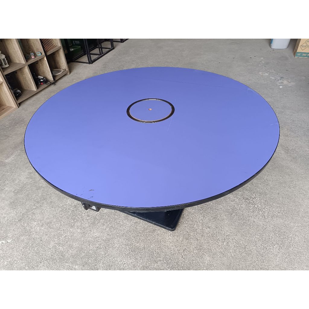 亮麗紫 5尺圓木火鍋桌 團圓桌 圍爐桌 瓦斯火鍋桌