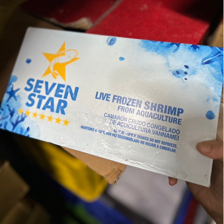 &lt;附發票&gt;Stephen義式餐廳食材廣場七星sevenstar冷凍生白蝦2號蝦30/40