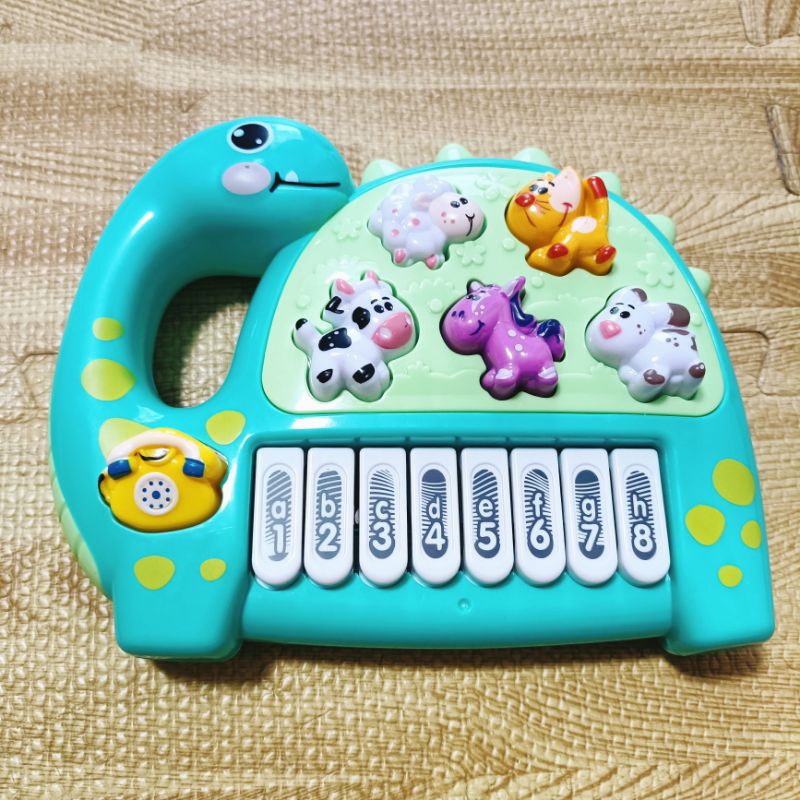 全新 恐龍動物音樂 多功能鋼琴玩具聲光音樂 嬰幼兒玩具 奶粉贈品介意勿下單