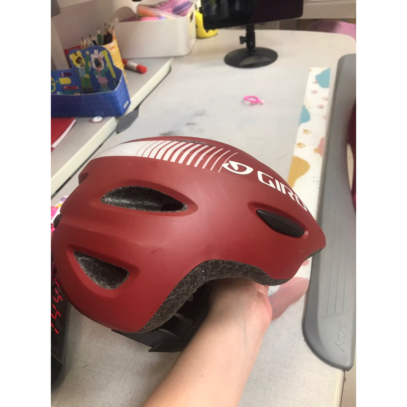 (清教具)美國品牌 GIRO Scamp 兒童安全帽 消光暗紅 - S號 自行車 滑步車 (二手少用)