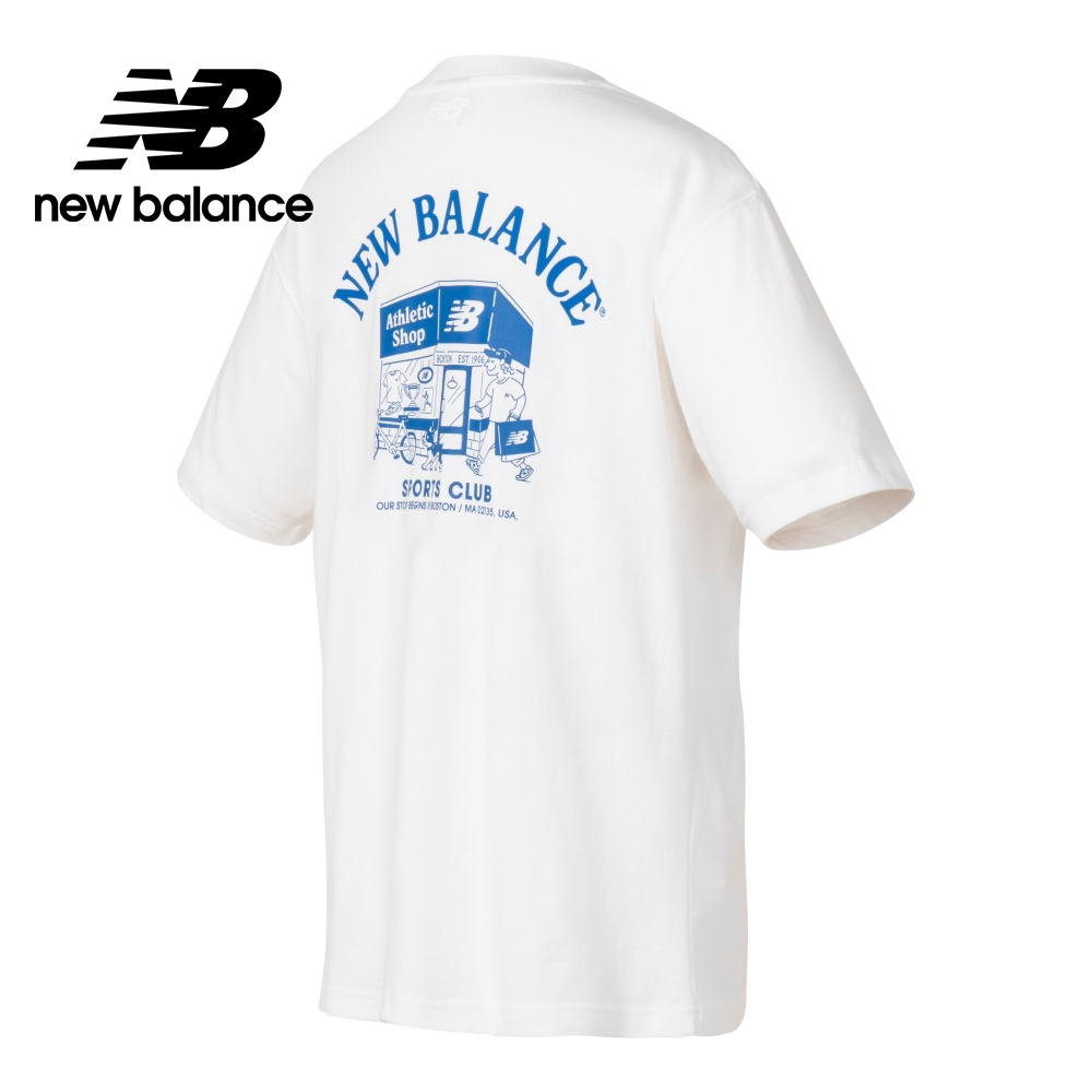 【New Balance】 NB BOY Athletic Club插畫短袖上衣_男性_白色_MT41961WM