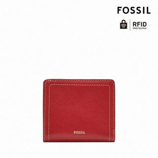 FOSSIL Logan 真皮RFID防盜短夾-紅色 SL7829615