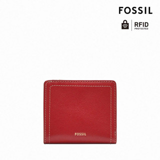 FOSSIL Logan 真皮RFID防盜短夾-紅色 SL7829615